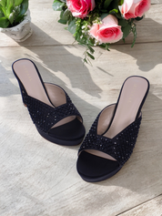 Mynaal Women's platform sandal with crystals-8TV1-240-Black