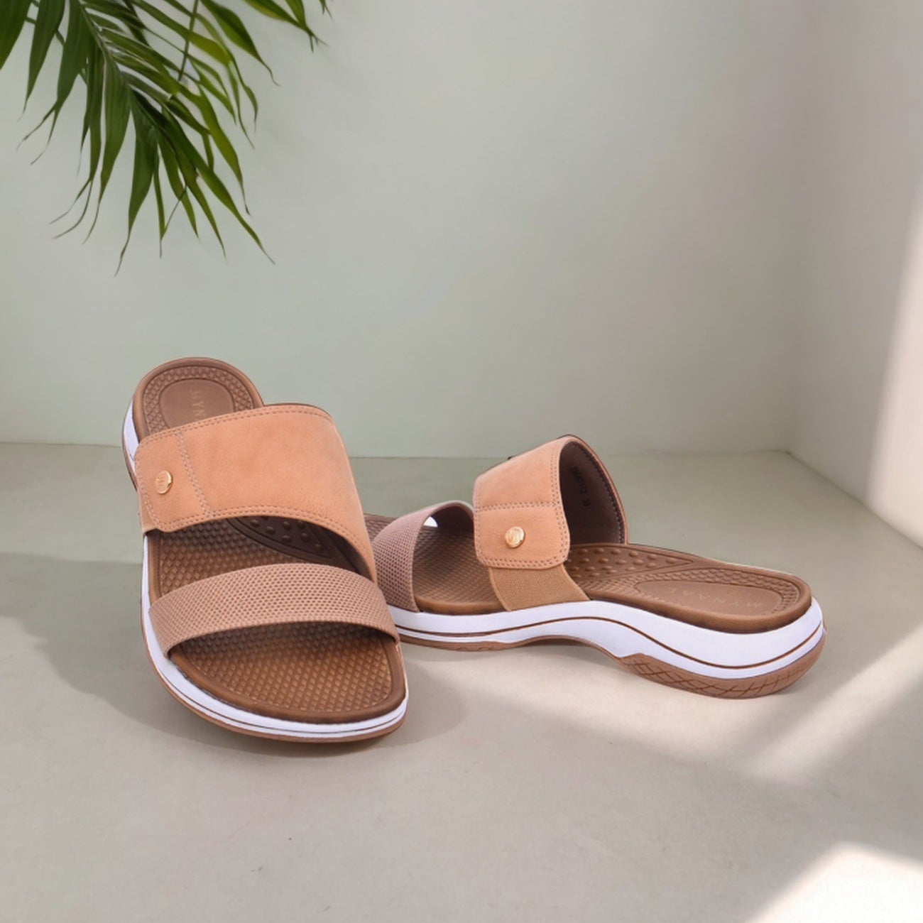 Mynaal Women's flat sandal-23ABT172-Beige