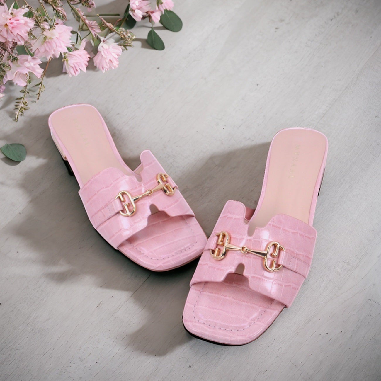 Mynaal Women's flat sandal-2G436-1-Pink