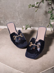 Mynaal Women's flat sandal-2G436-1-Black