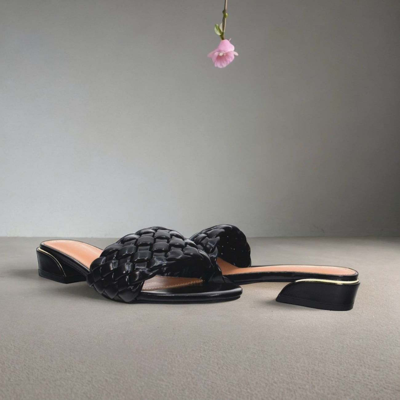 Mynaal Women's block heel sandal-23BYD011-Black