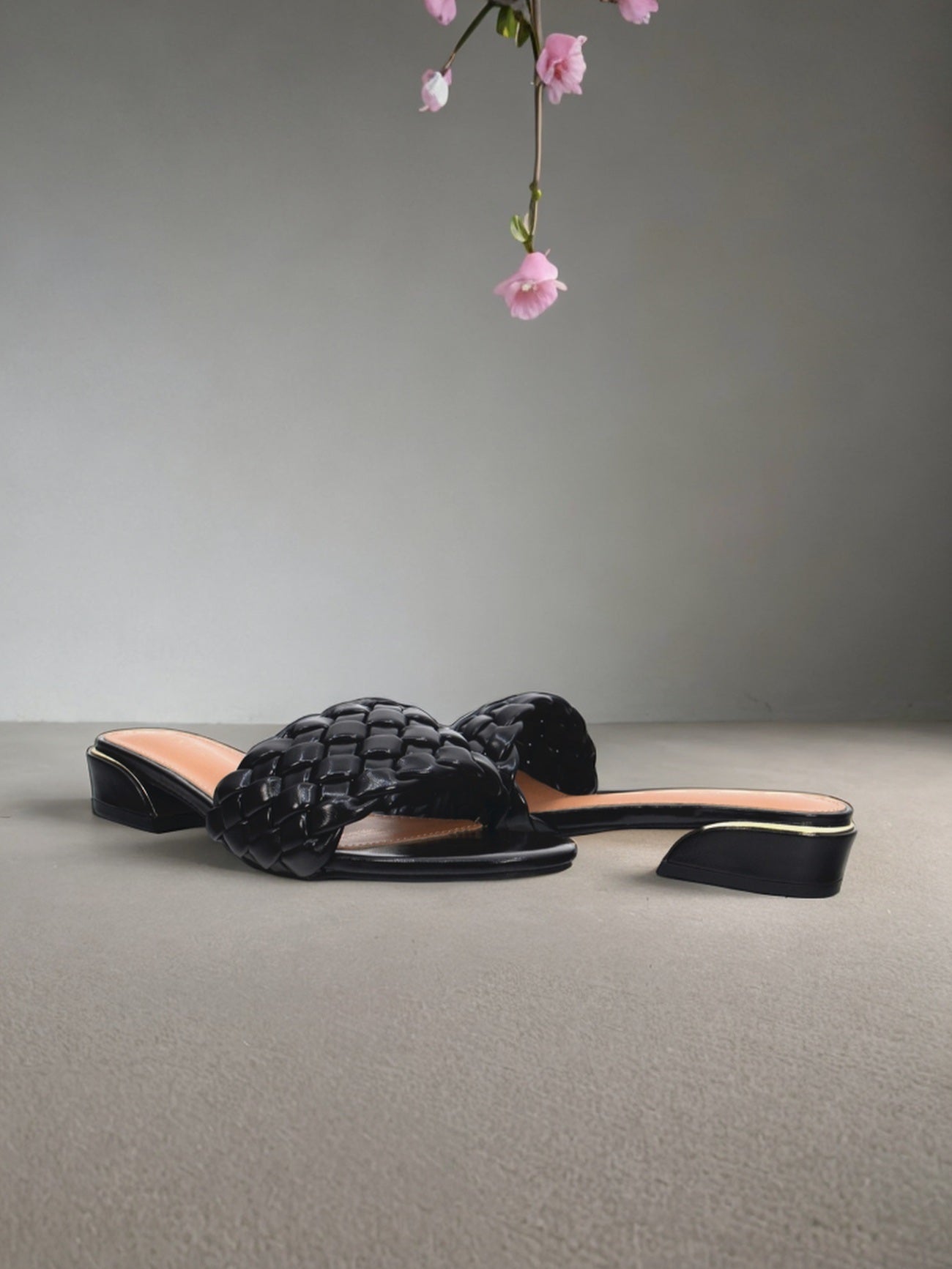 Mynaal Women's block heel sandal-23BYD011-Black