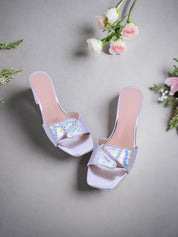 Mynaal Women's block heel sandal-2G9183-533-Silver