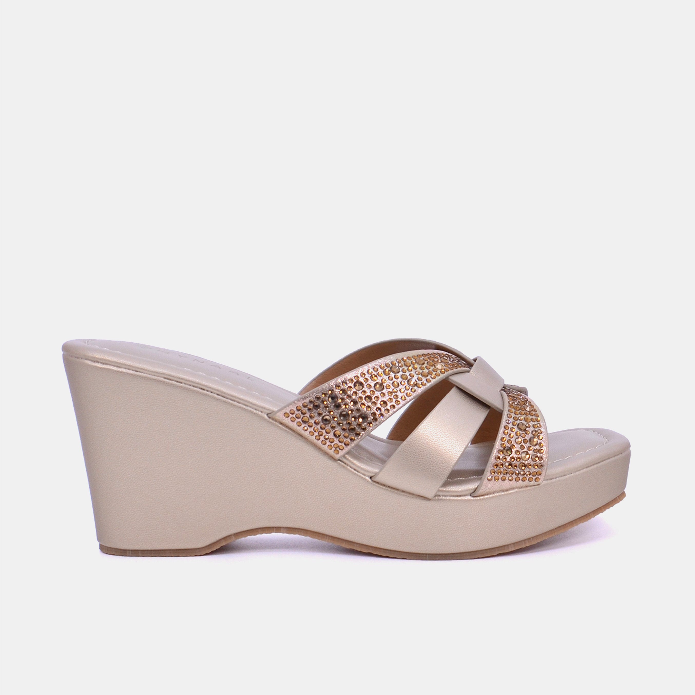 Mynaal Women's wedge heel sandal-2B253-127-Gold