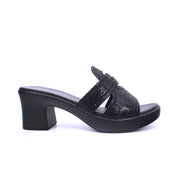 Mynaal Women's block heel sandal-414RJ693-Black