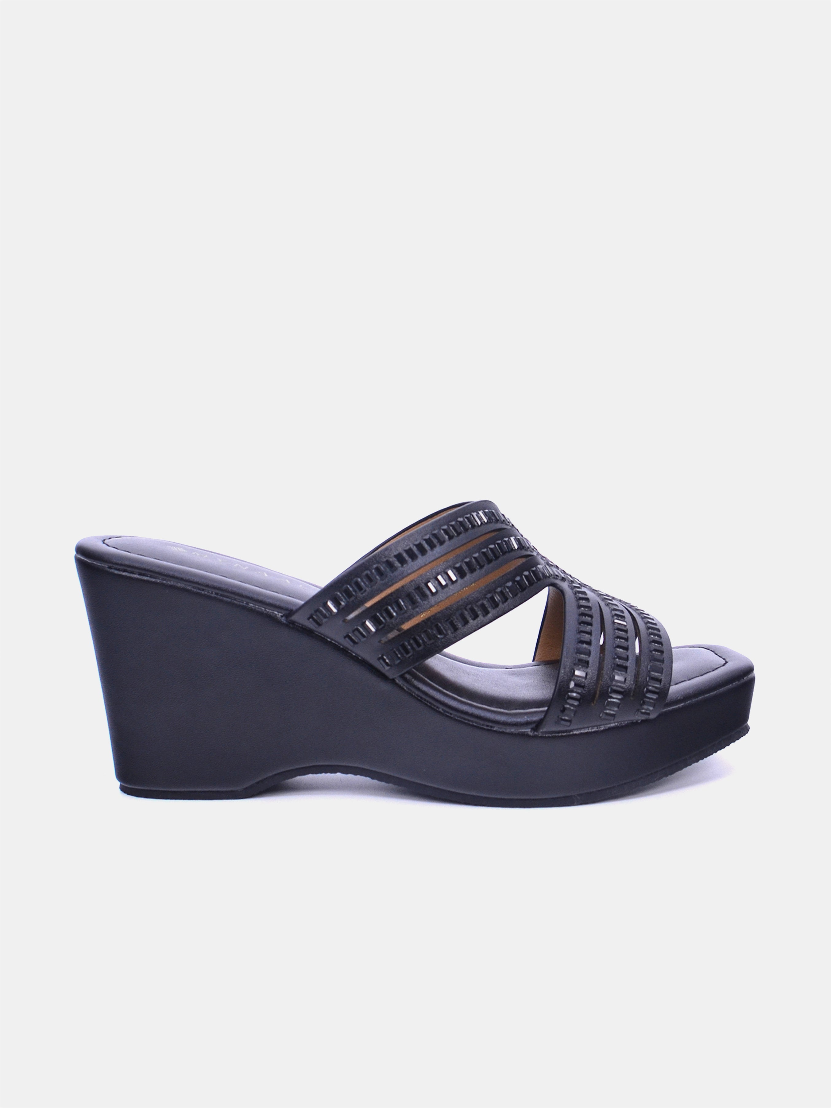 Mynaal Women's wedge heel sandal-2B2531-125-Black