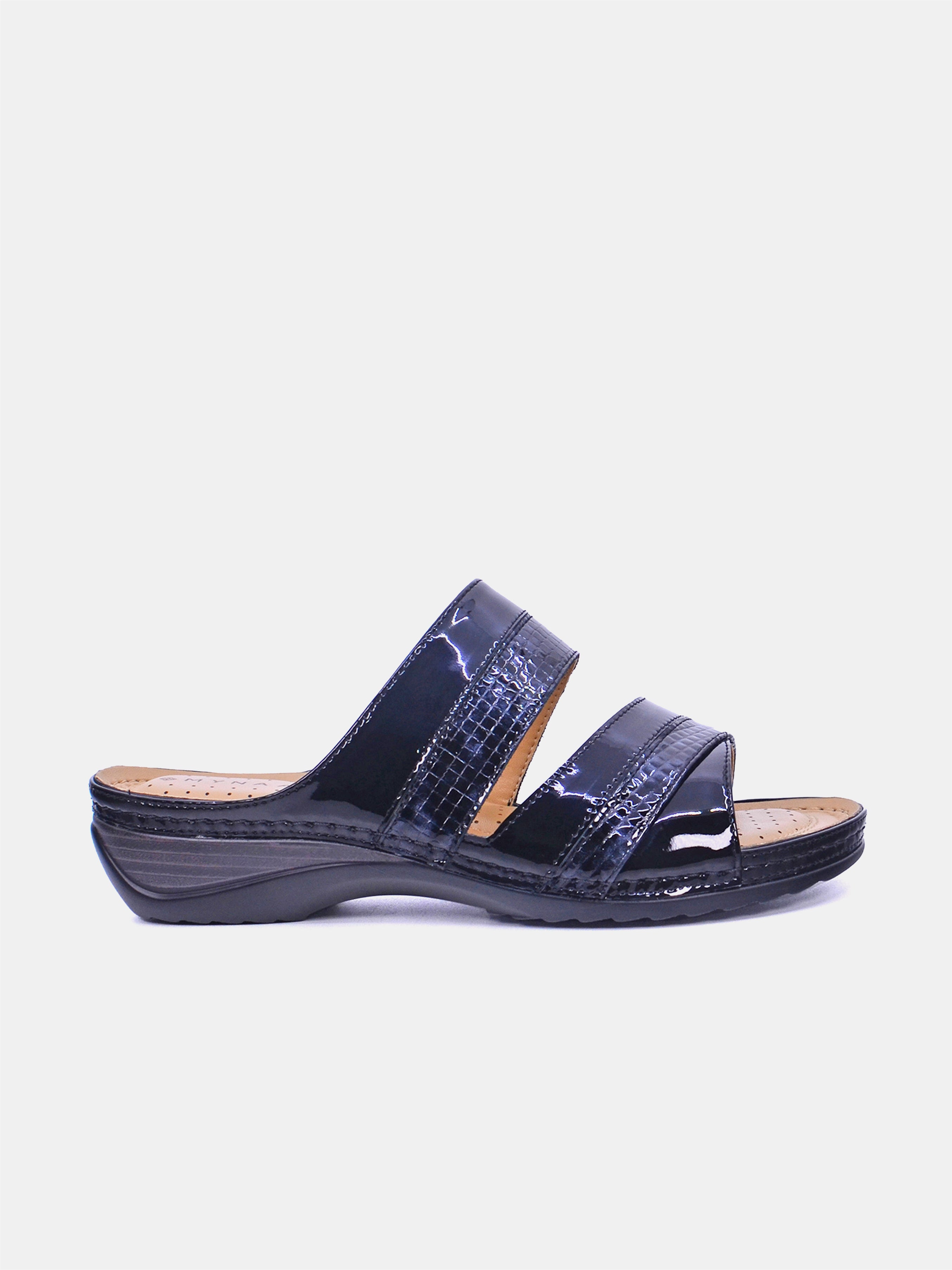 Mynaal Women's flat sandal- 88909-61 -Black