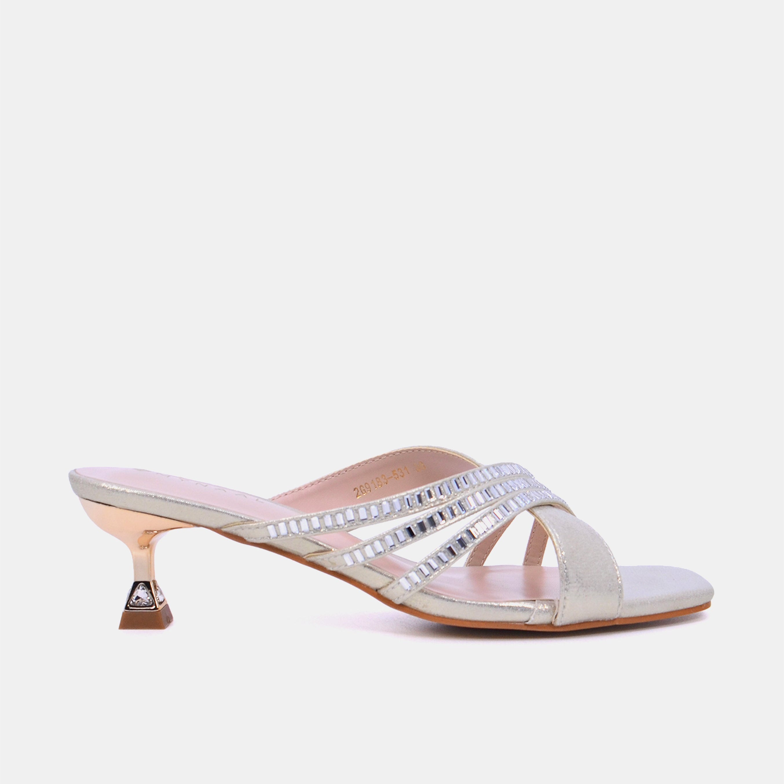 Mynaal Women's spool heel sandal-2G9183-531-Gold