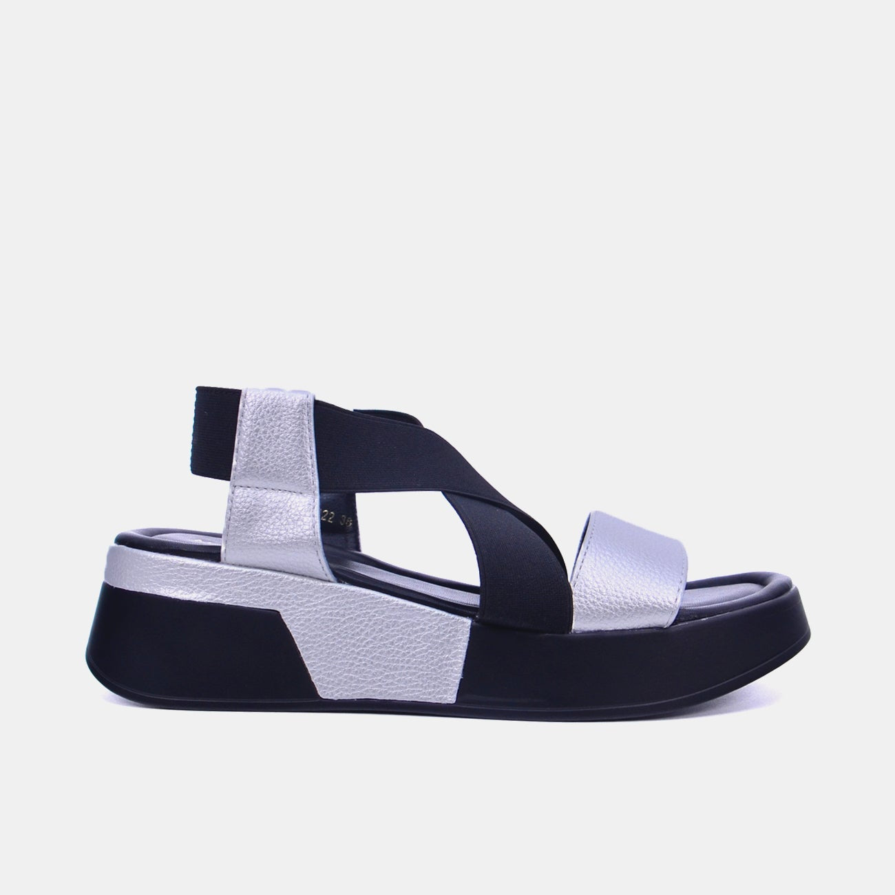 Mynaal Women's flatform heel sandal-23BNX022-Silver