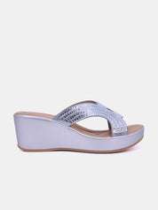 Mynaal Women's platform sandal-23ABT172-Silver