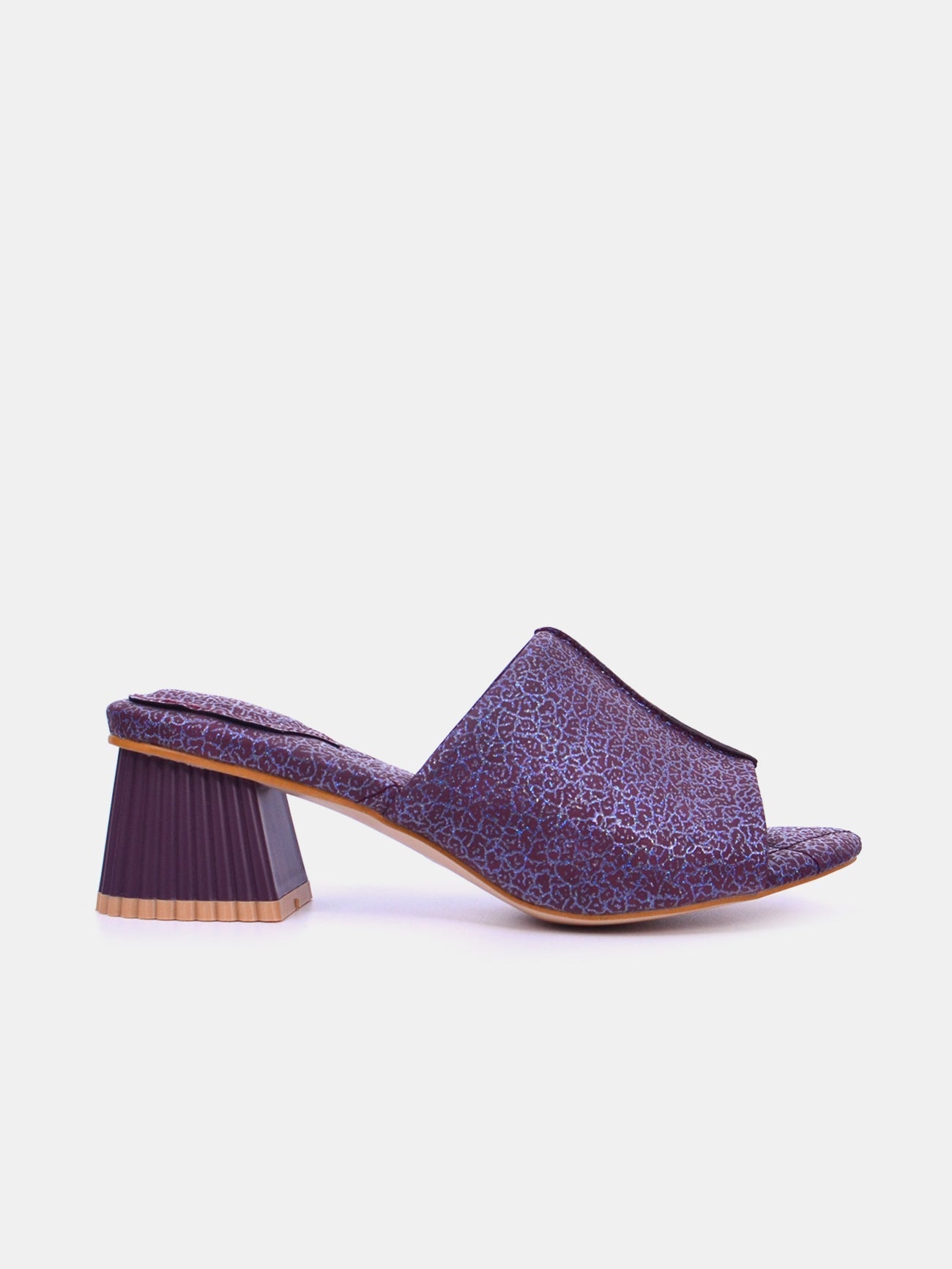 Mynaal Women's block heel sandal-23BJH181-Maroon