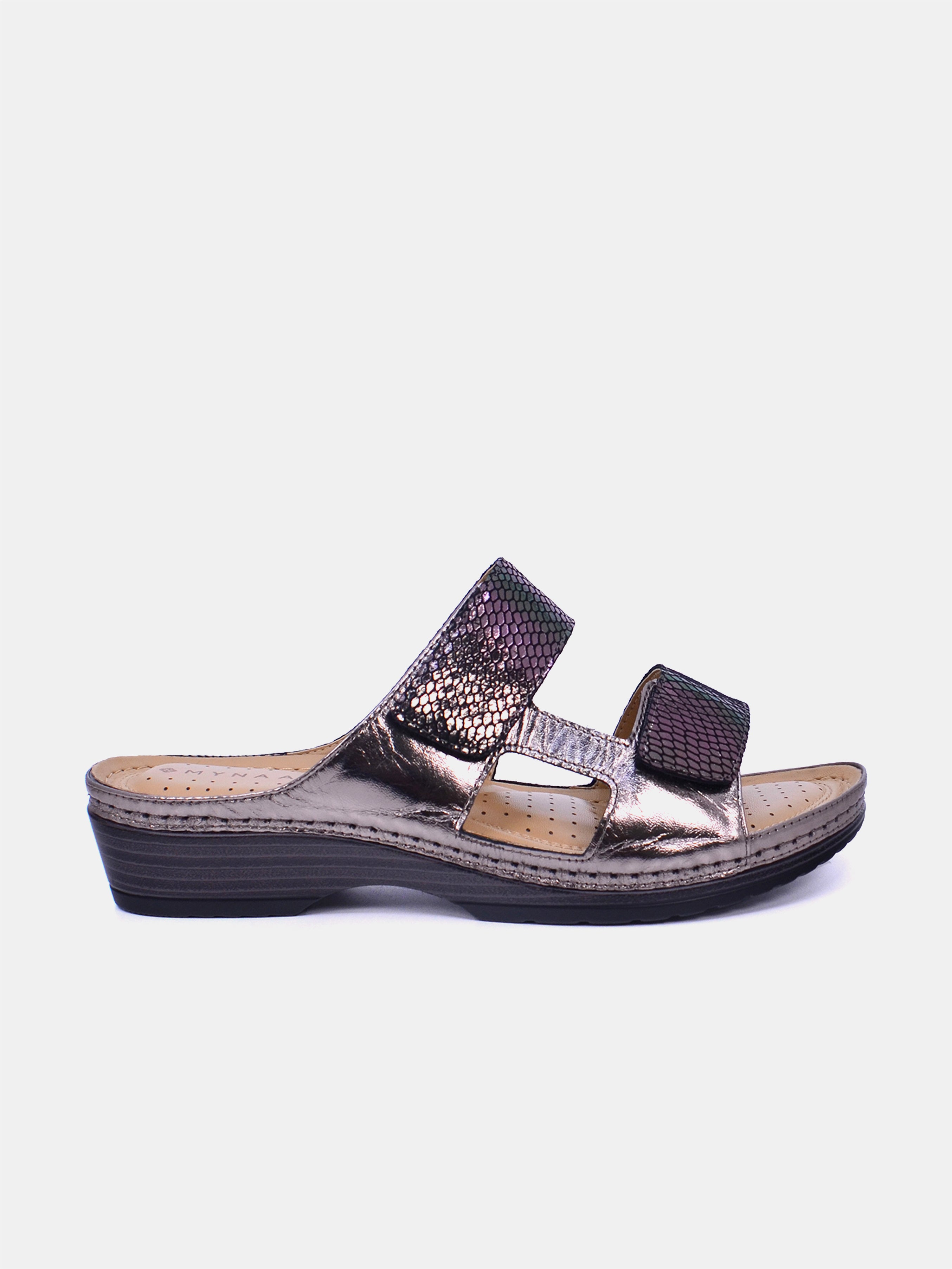 Mynaal Women's flat sandal- 30059-13 -Gray