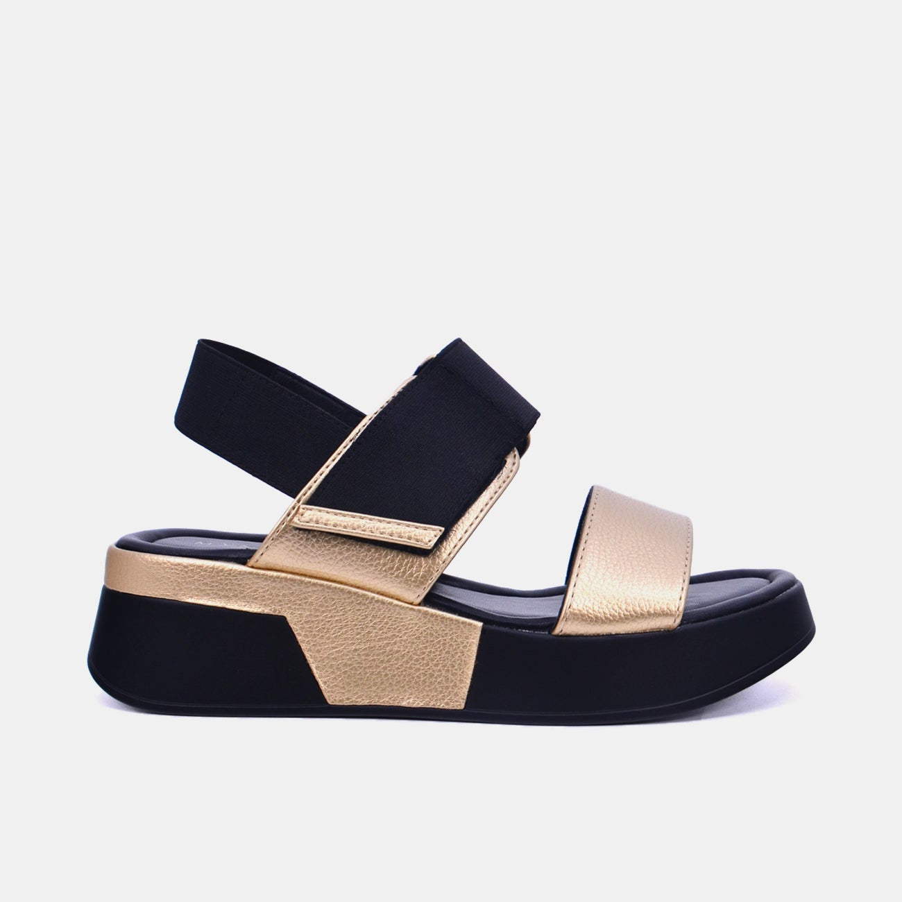 Mynaal Women's flatform heel sandal-23BNX021-Gold