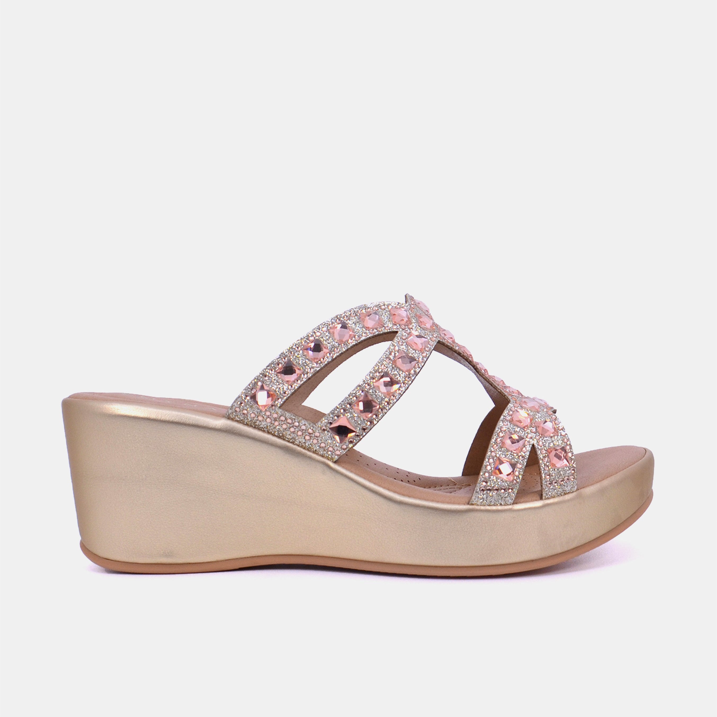 Mynaal Women's wedge heel sandal-3F8730-96-Gold