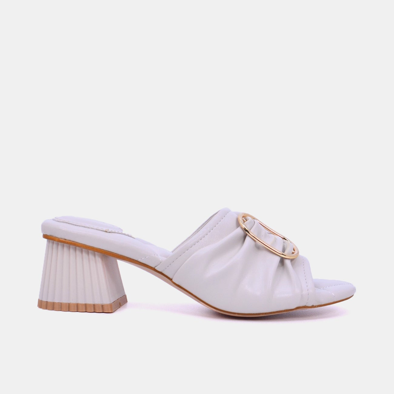 Mynaal Women's block heel sandal-23BJH185-Beige