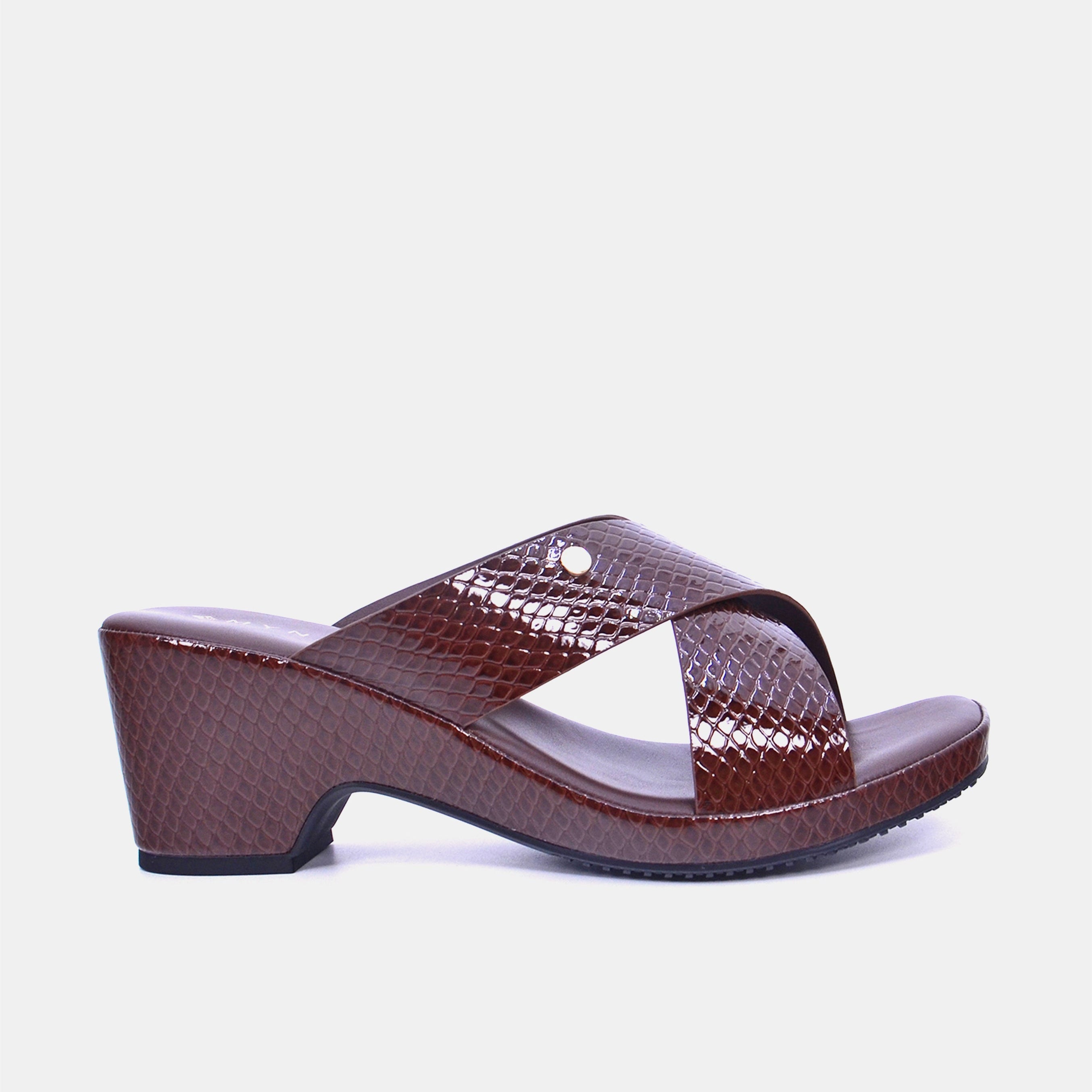 Mynaal Women's block heel sandal- 114RJ211 -Green