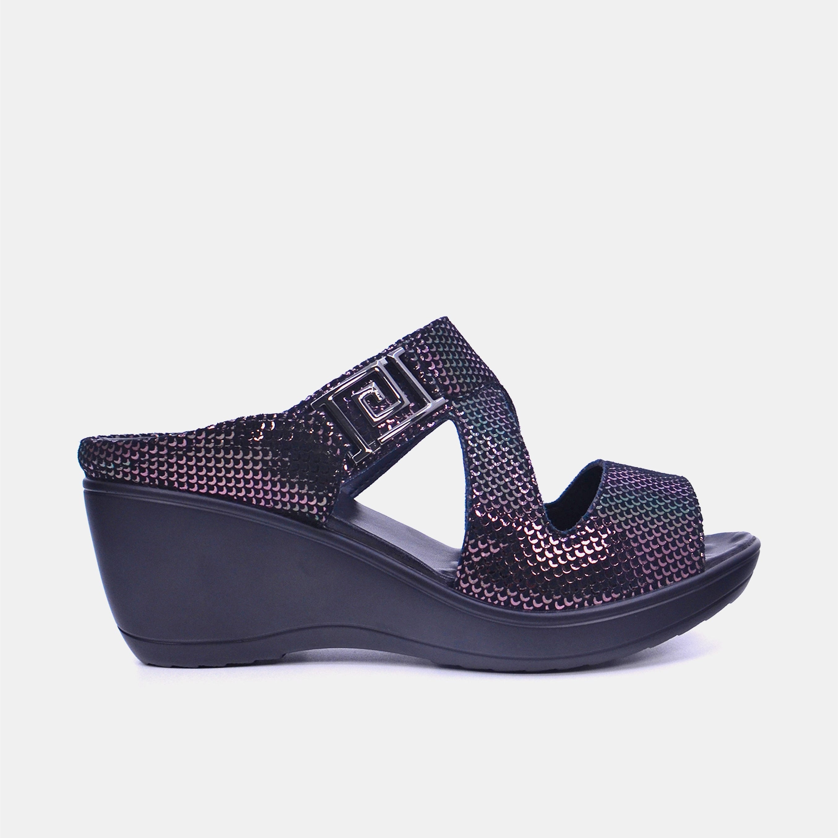 Mynaal Women's wedge heel sandal- 20926-8 -Black