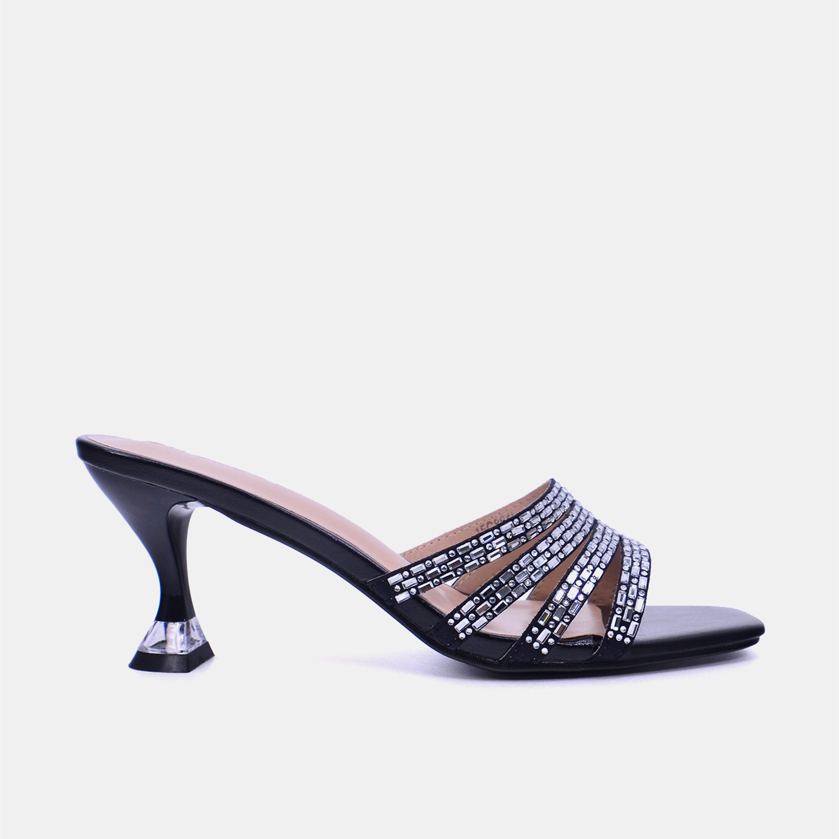 Mynaal Women's spool heel sandal-15C8618-621-Black