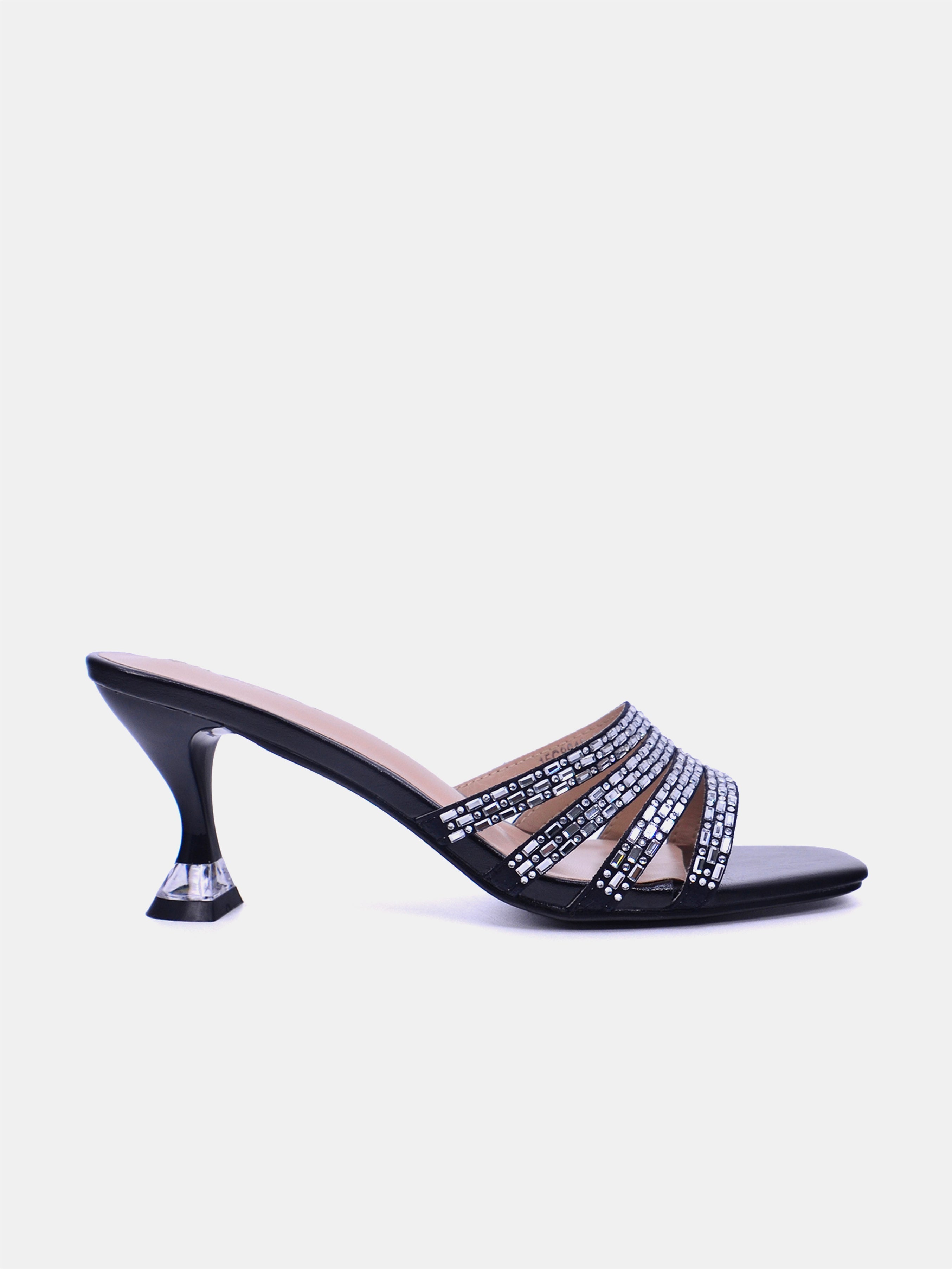 Mynaal Women's spool heel sandal-15C8618-621-Black