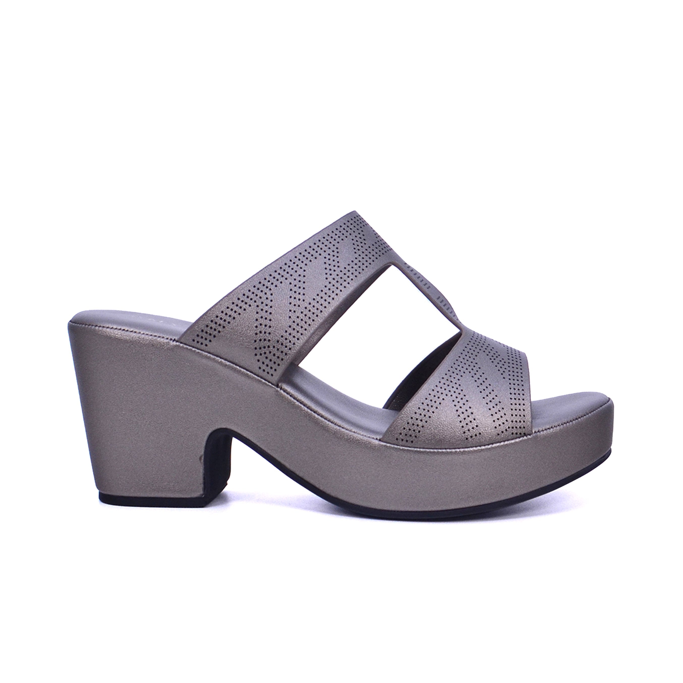 Mynaal Women's platform sandal with cutout straps-414RJ859-Gray