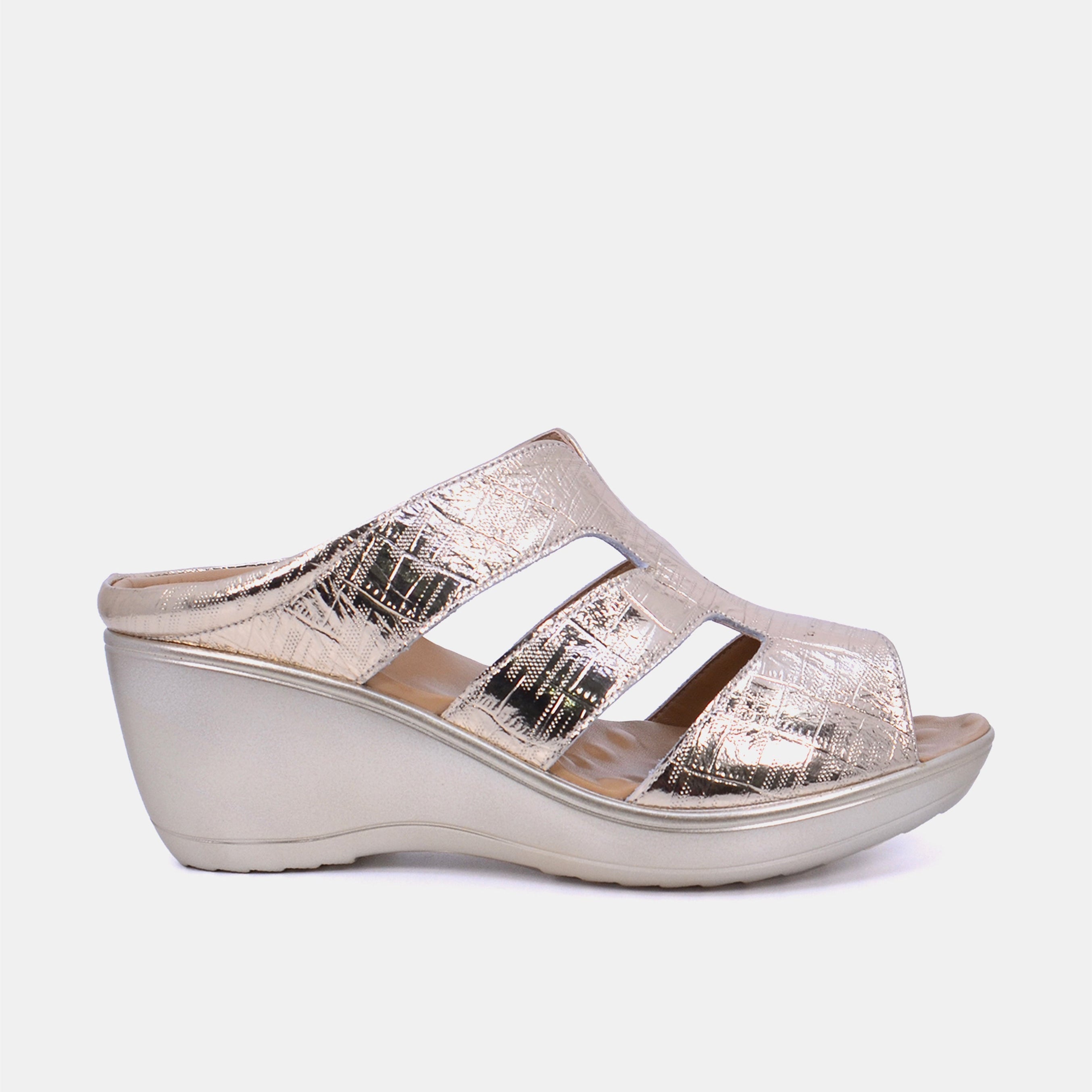 Mynaal Women's wedge heel sandal- 20926-50 -Gold