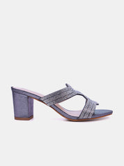 Mynaal Women's block heel sandal-2G5957-522-Gray