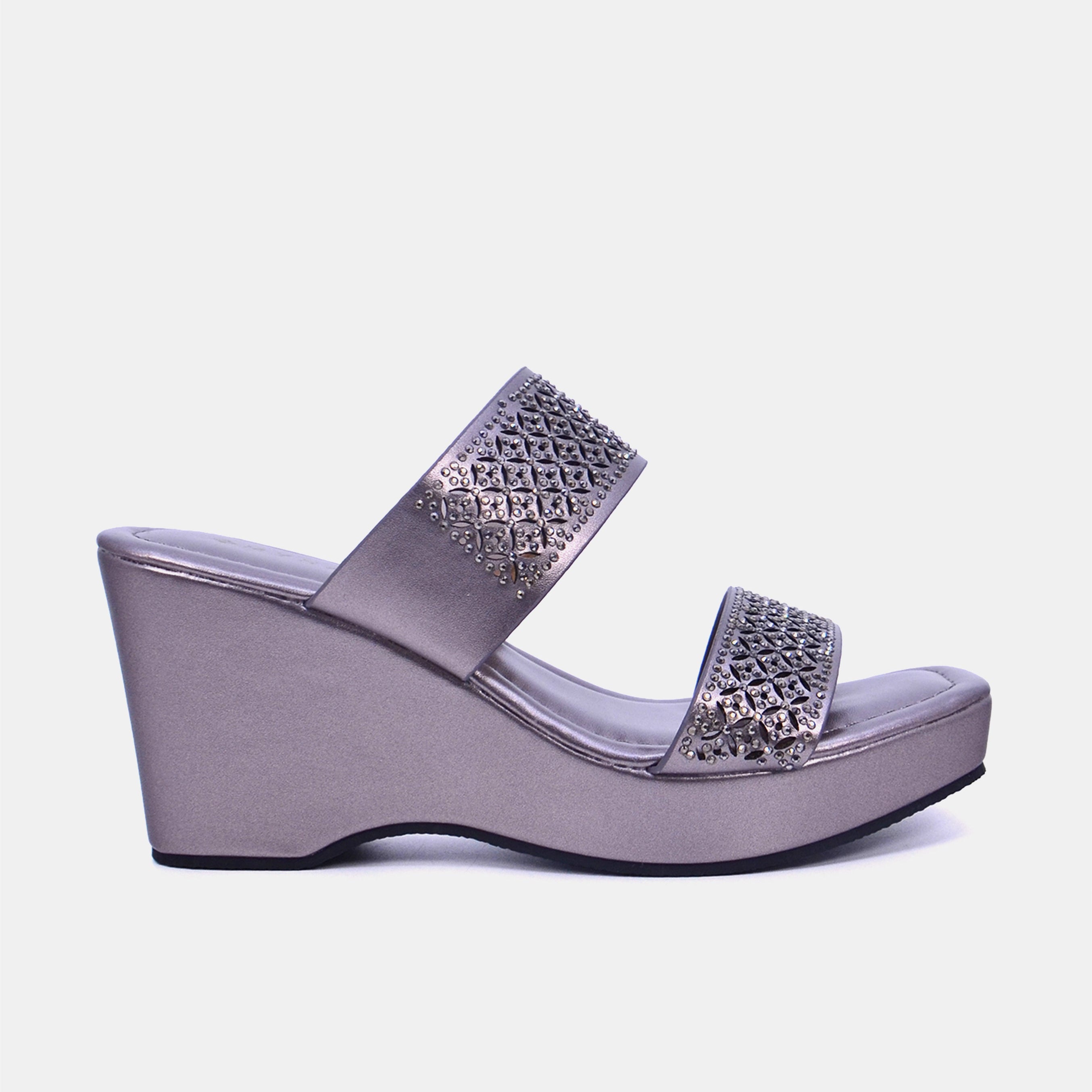 Mynaal Women's wedge heel sandal-2B2531-126-Gray