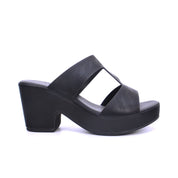 Mynaal Women's platform sandal with cutout straps-414RJ859-Black