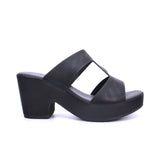 Women's platform sandal with cutout straps - 414RJ859