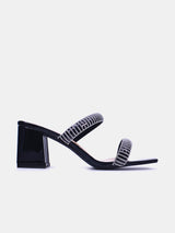 Women's block-heel embellishment sandal - 3U888-6