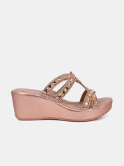 Mynaal Women's wedge heel sandal-3F8730-96-Rose-Gold
