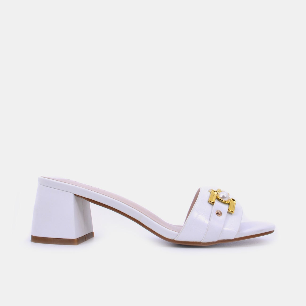 Mynaal Women's block heel sandal-15C8453-8-White