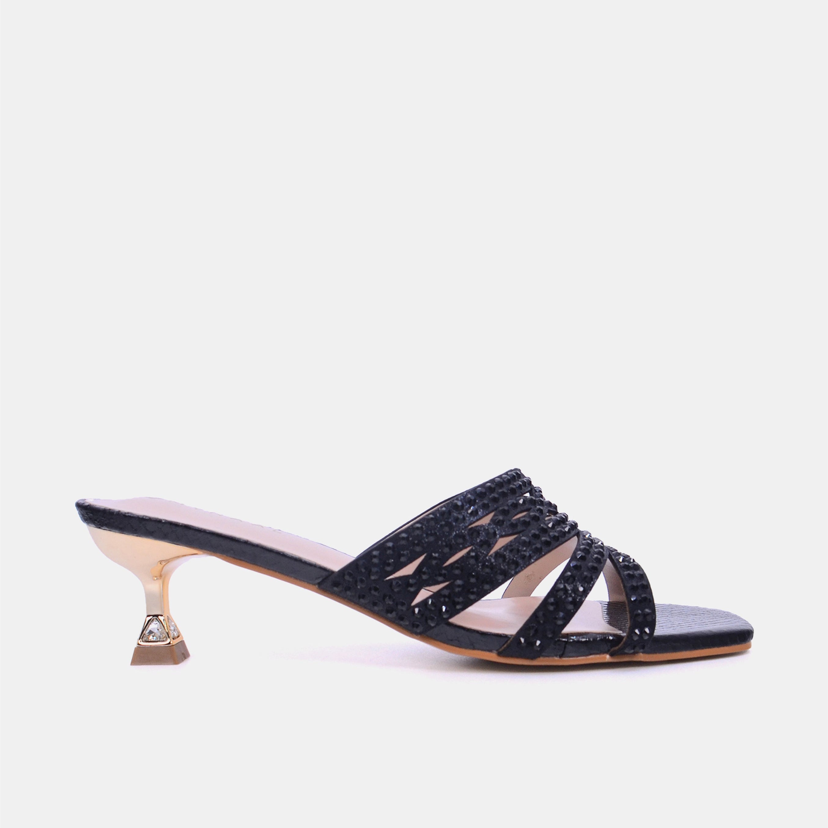 Mynaal Women's spool heel sandal-2G9183-532-Black