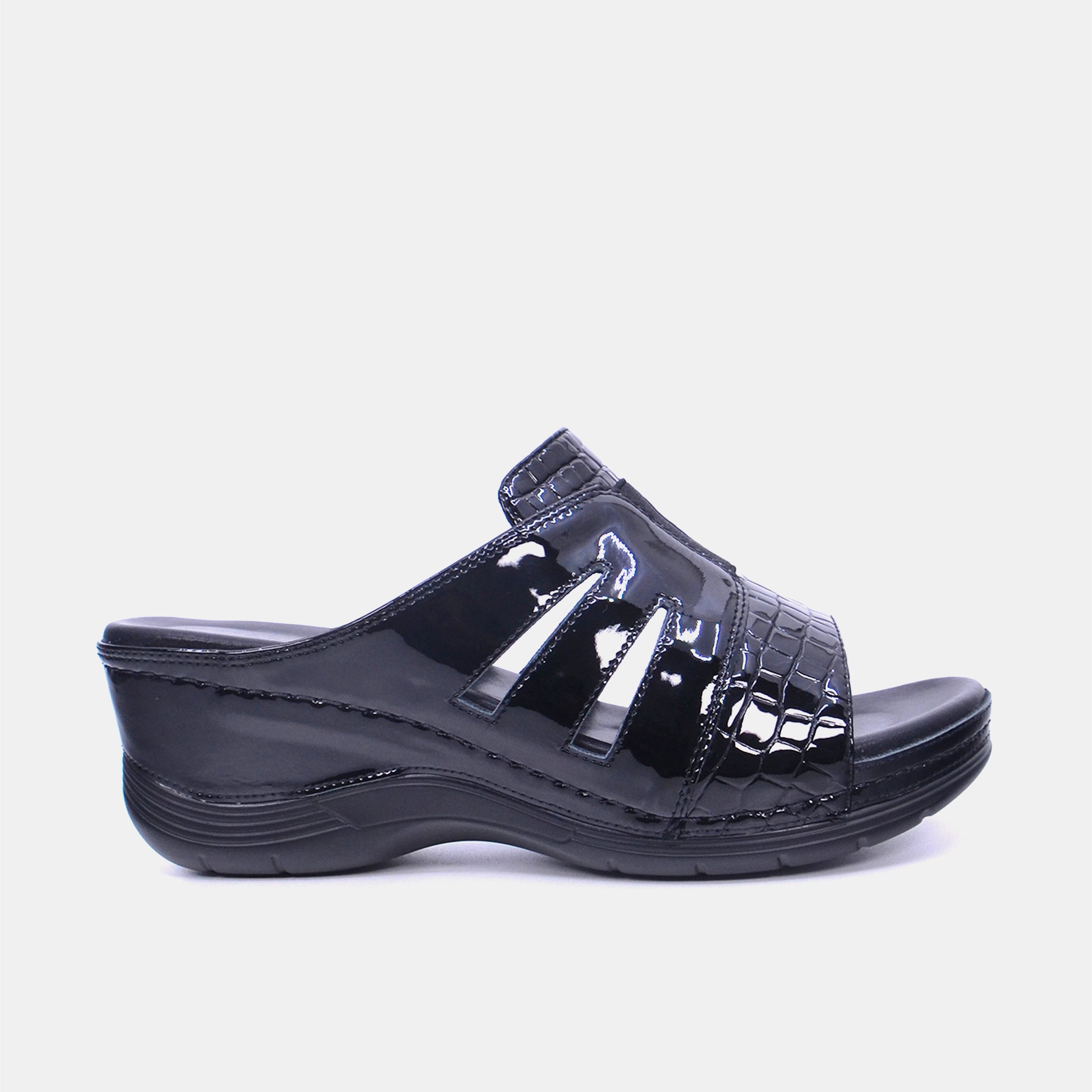 Mynaal Women's wedge heel sandal- 2407-31 -Black