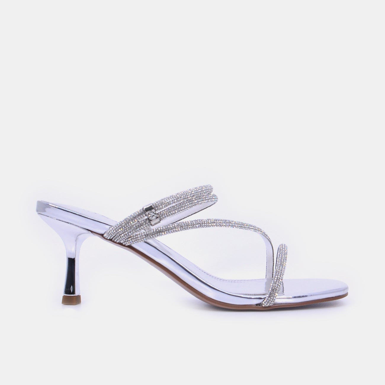 Mynaal Women's pencil heel sandal-18F8845-10-Silver