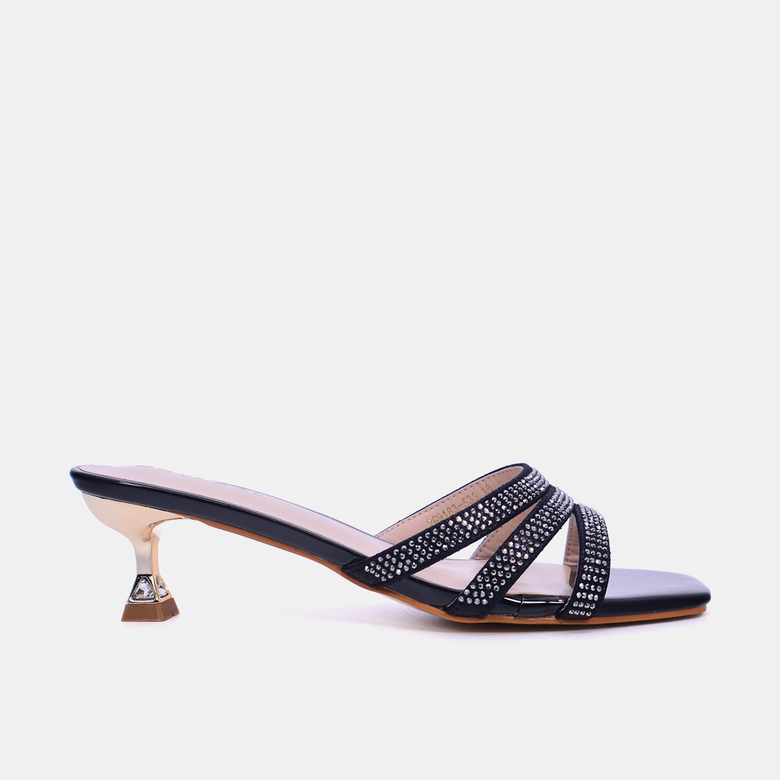 Mynaal Women's spool heel sandal-2G9183-533-Black