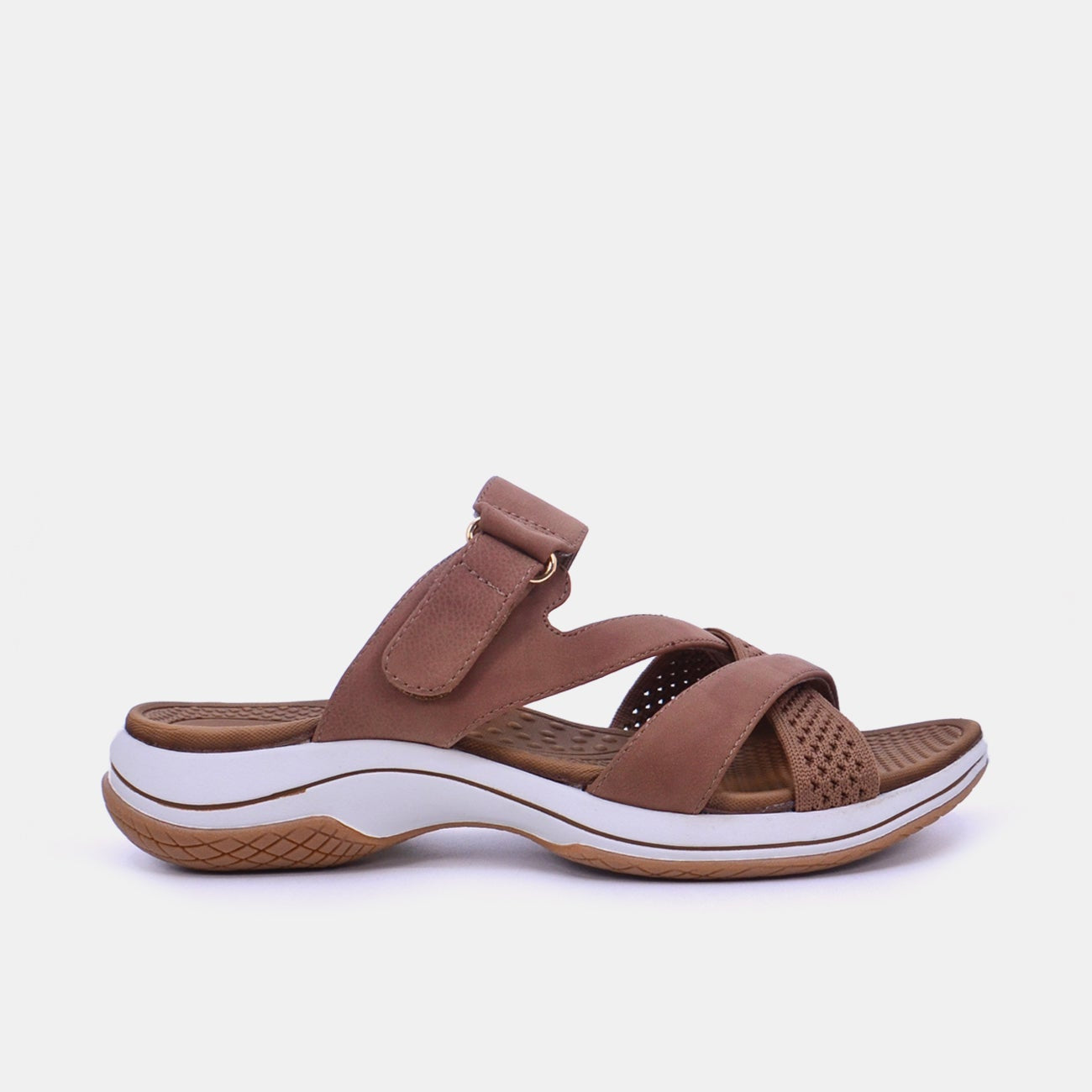Mynaal Women's flat sandal-23ABT171-Brown