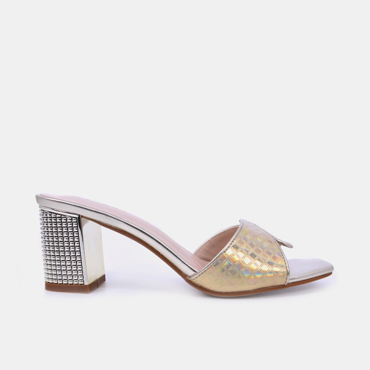 Mynaal Women's block heel sandal-2G9183-533-Gold