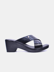 Mynaal Women's block heel sandal- 114RJ211 -Black