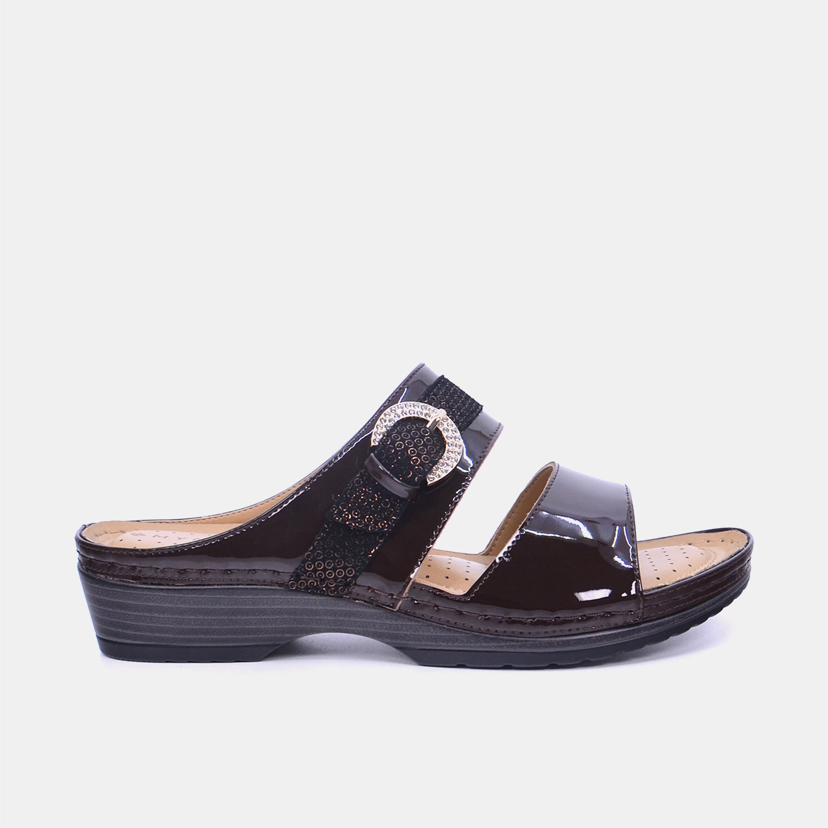 Mynaal Women's flat sandal-18F8845-10-Brown