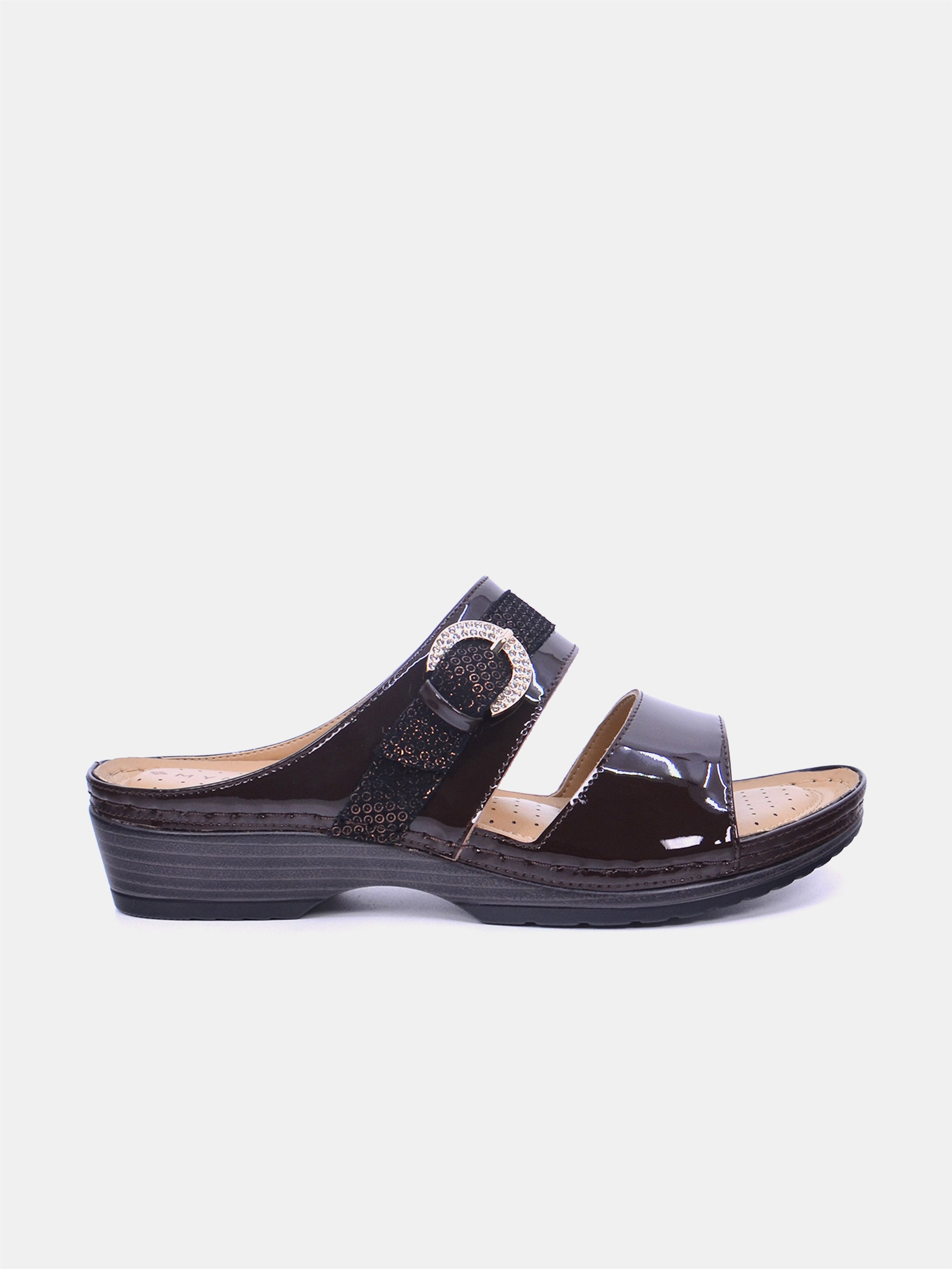 Mynaal Women's flat sandal-18F8845-10-Brown