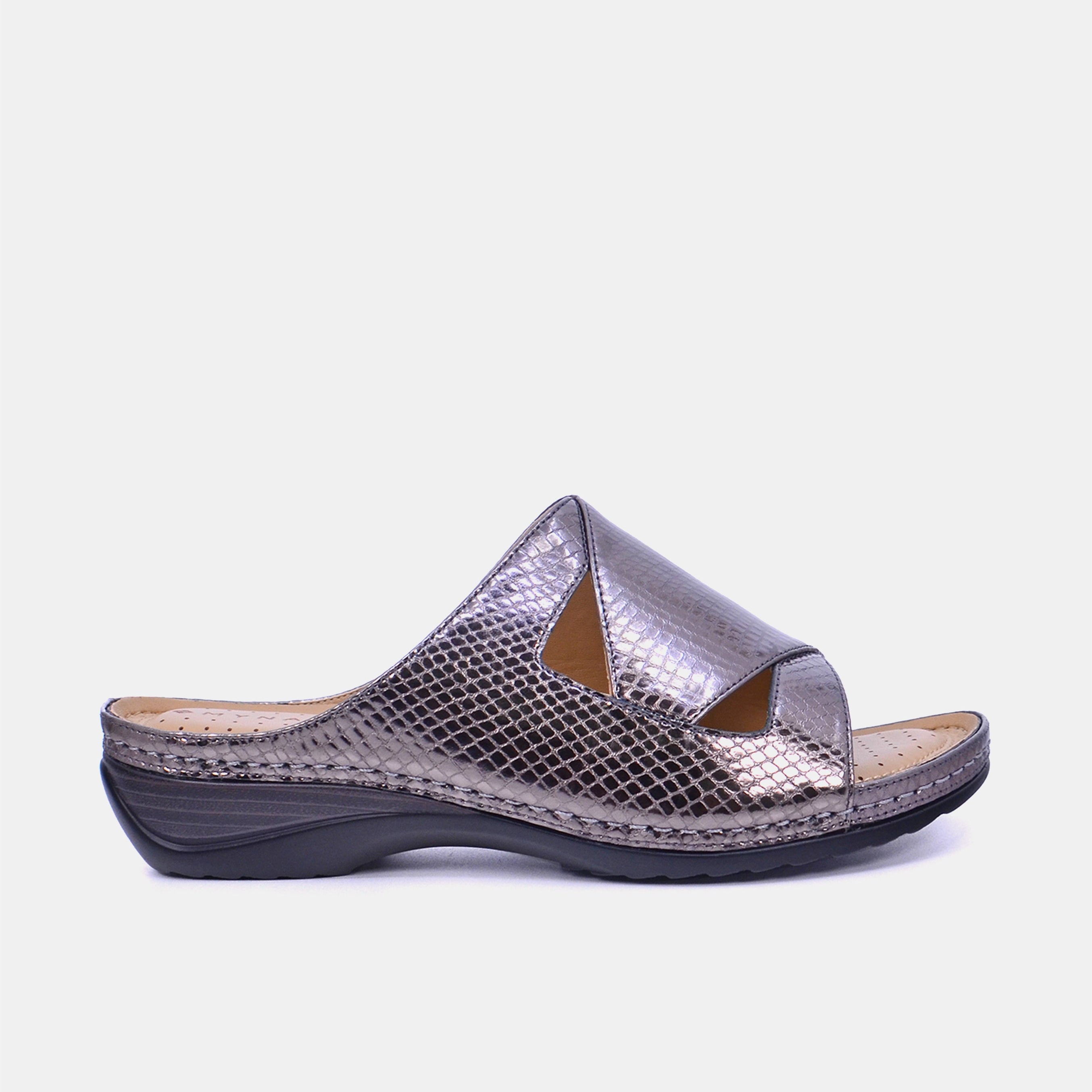 Mynaal Women's flat sandal- 88909-62 -Gray