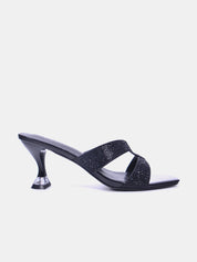 Mynaal Women's spool heel sandal-2G436-1-Black