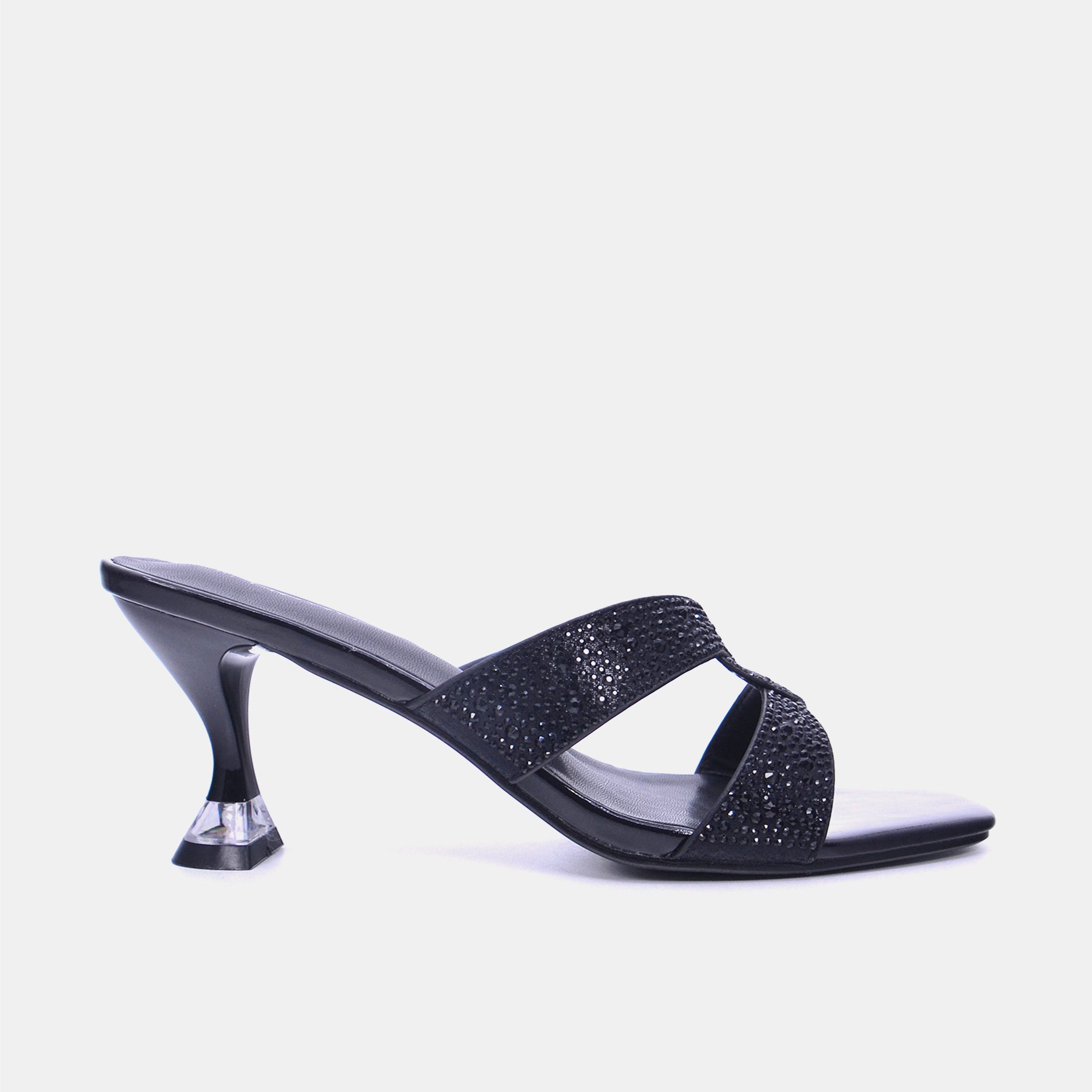Mynaal Women's spool heel sandal-2G436-1-Black