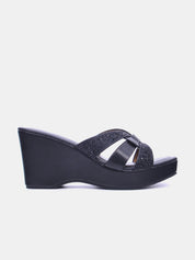 Mynaal Women's wedge heel sandal-2B253-127-Black
