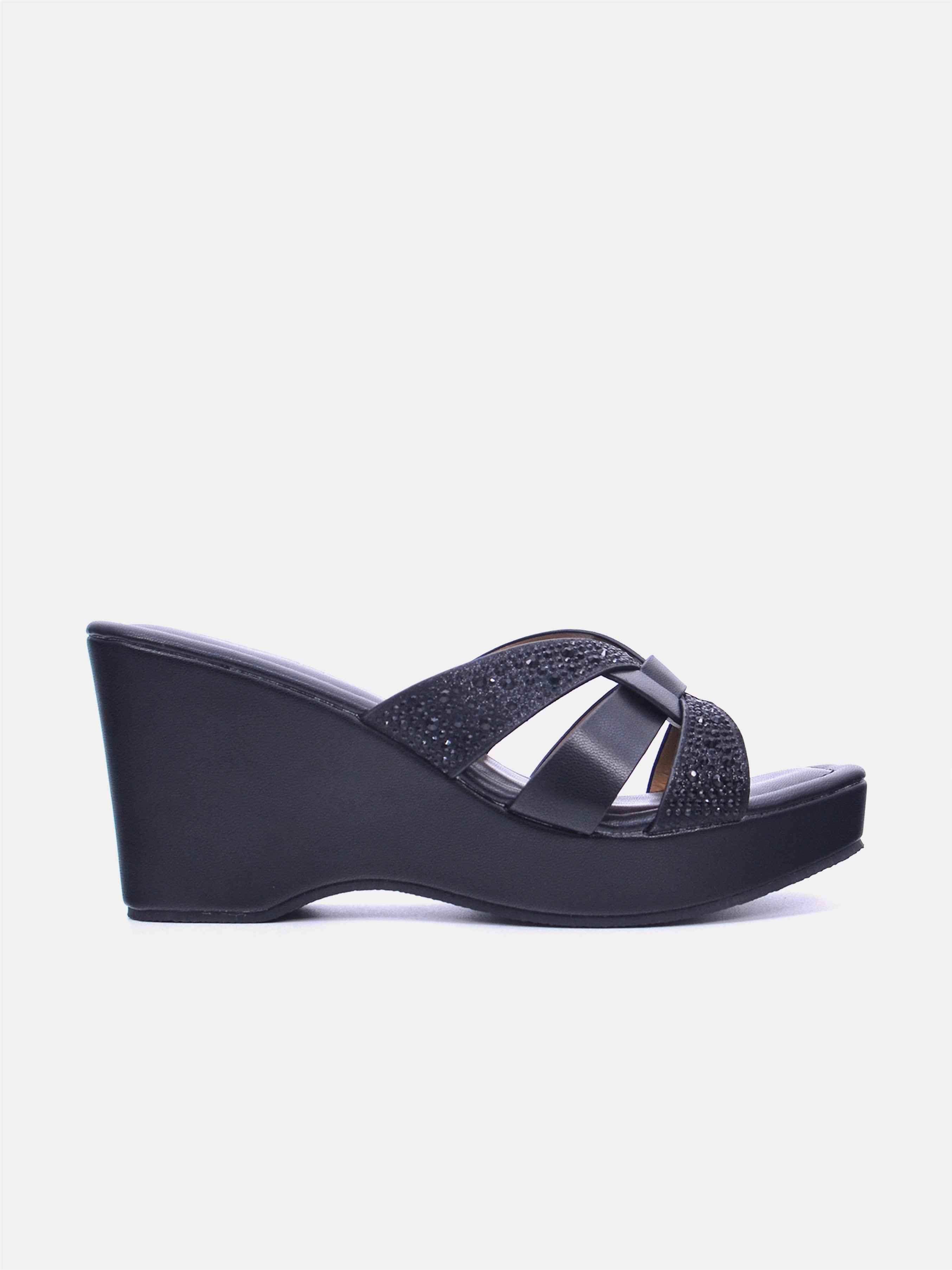 Mynaal Women's wedge heel sandal-2B253-127-Black