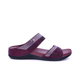Women's wedge sandal with embellished straps - 414RJ27E