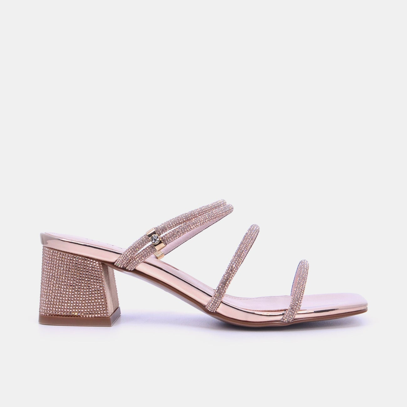 Mynaal Women's block heel sandal-2321-2-Gold