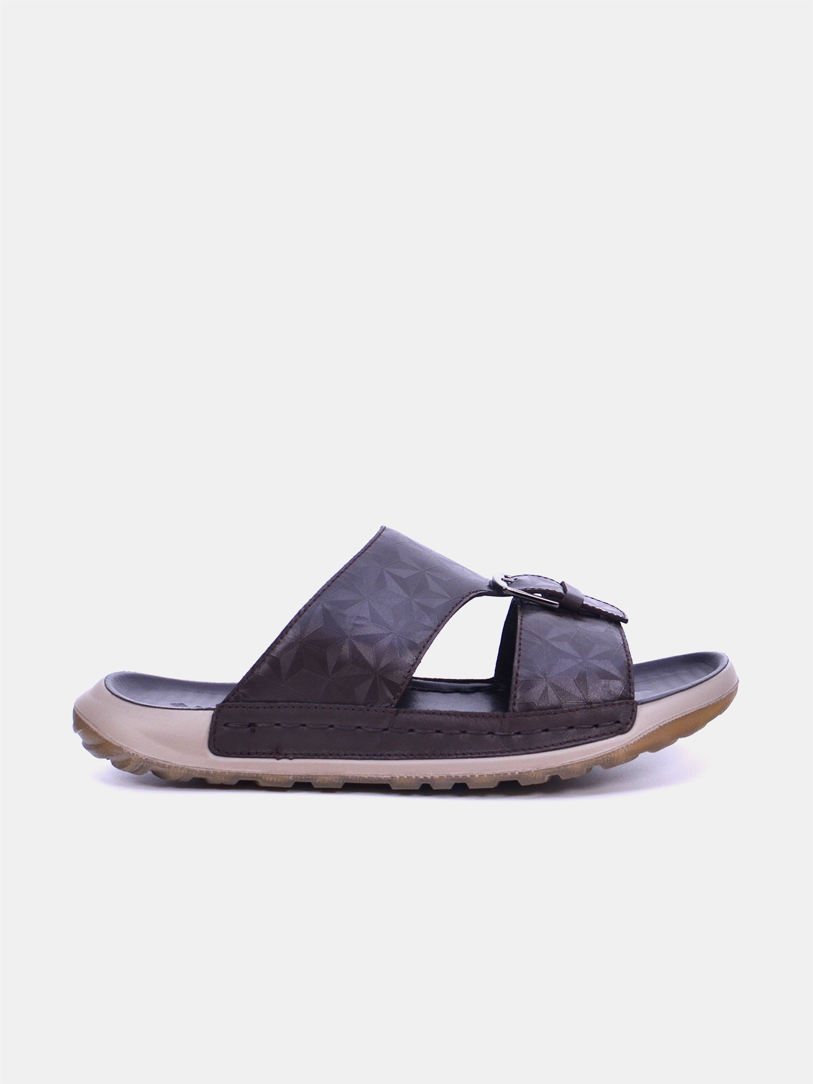 Mynaal Men's flat sandal -  23218-3  - Brown