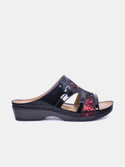 Mynaal Women's flat sandal- 88998-41 -Maroon